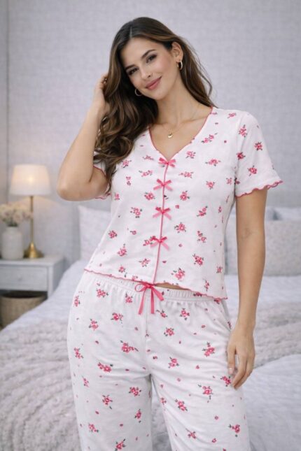 pajama set Rose Whisper Bow